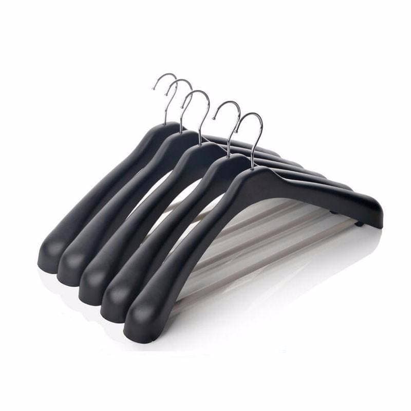 Extra Big Black Plastic Clothes Coats Hanger For Man - 47Cm (6 Pieces / Lot)