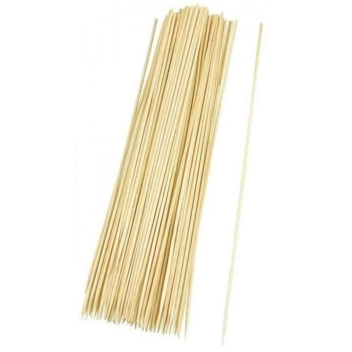 Wooden Bamboo Shashlik Sticks 8inch - 100 Pcs