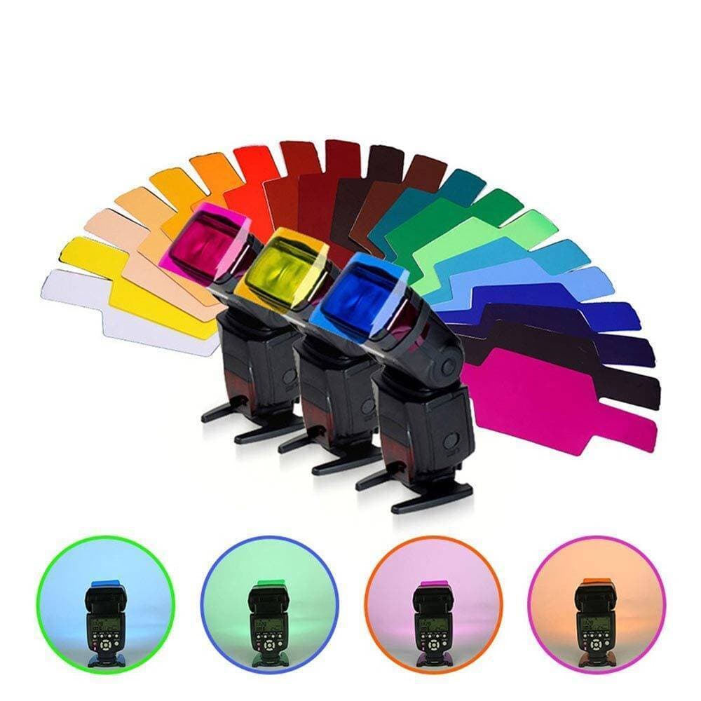 Color Card Gel Filter Flash Lighting Diffuser For Dslr Cameras & Studio Lights