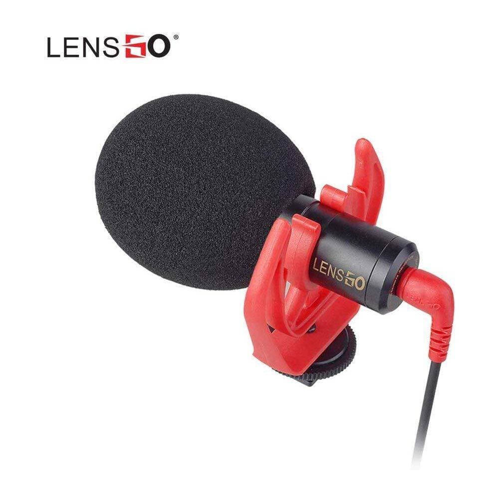 Lensgo DMM1 3.5mm Universal Cardioid Directional Condenser Microphone With Sponge Windshield