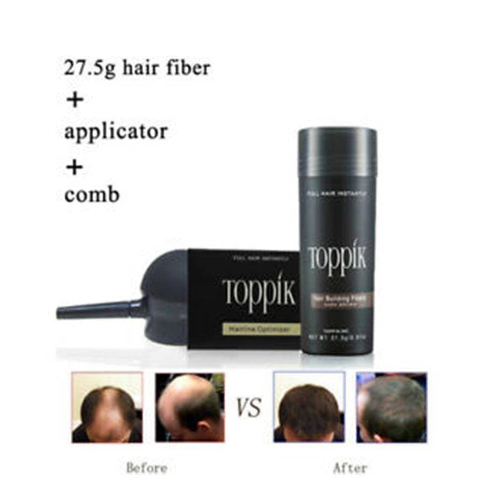 Toppik Hair Fiber -27.5 GRAM + Hair Line Comb + Hair FIber Applicator Deal - BLACK