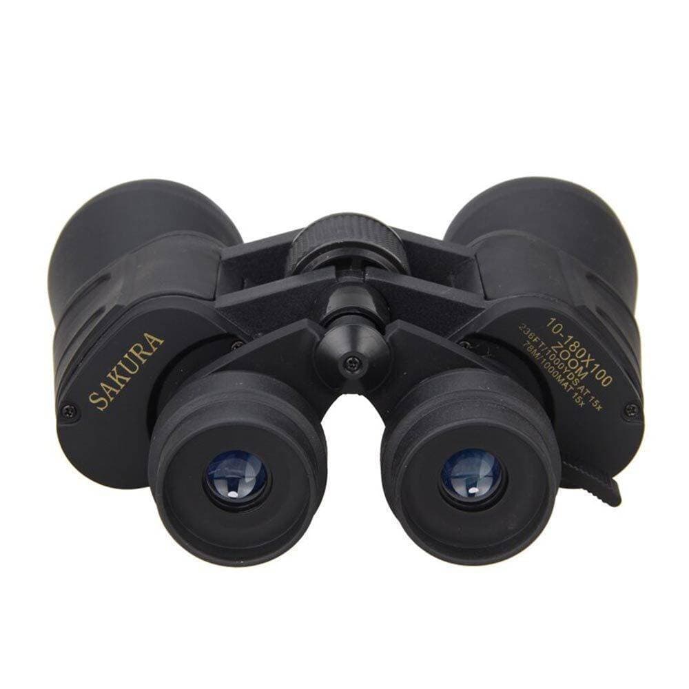 Resolution 50mm Tube 10x-180x100 HD With Waterproof Zoom Night Vision Binoculars - Black
