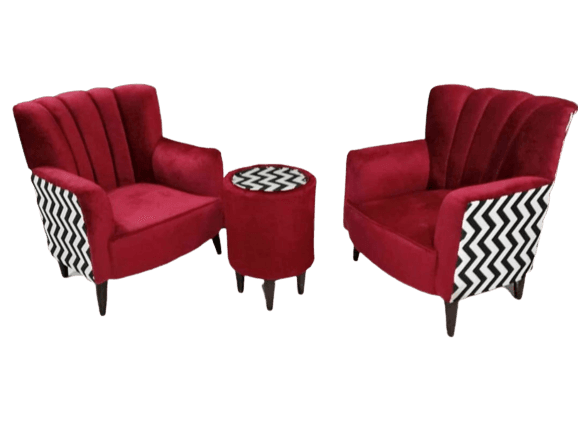 2 Bedroom Chairs With Table Imported Valvet Fabric