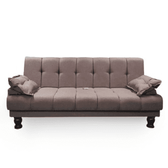 Galaxy Sofa Cum Bed Imported Jute Fabric Brown Colour Armless Compact Living Spaces