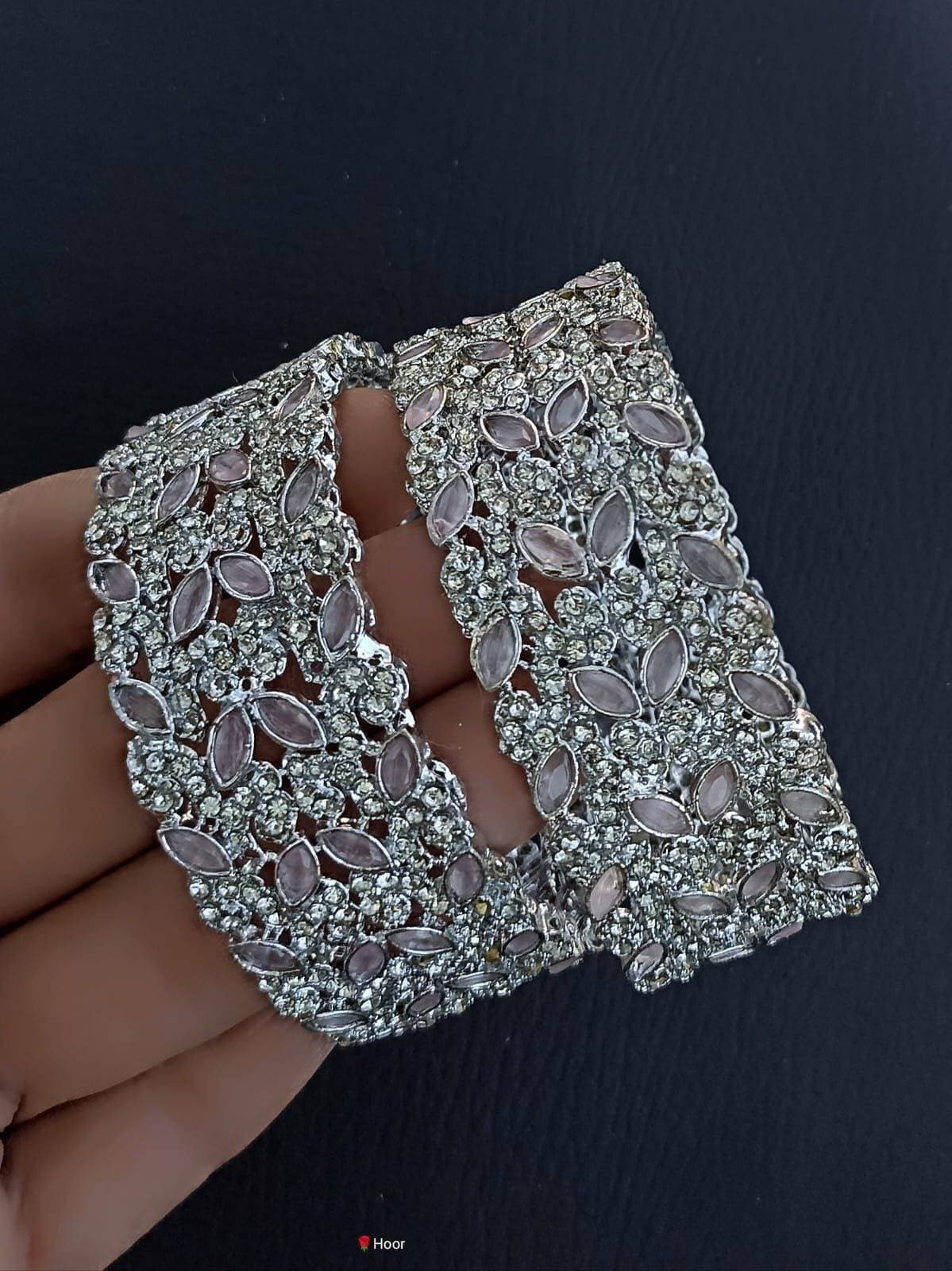 Beautiful Women Silver Bangles for Wedding & Party - 01