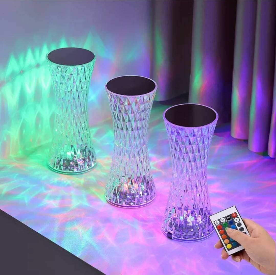 USB Rechargeable Crystal Diamond Table Lamp