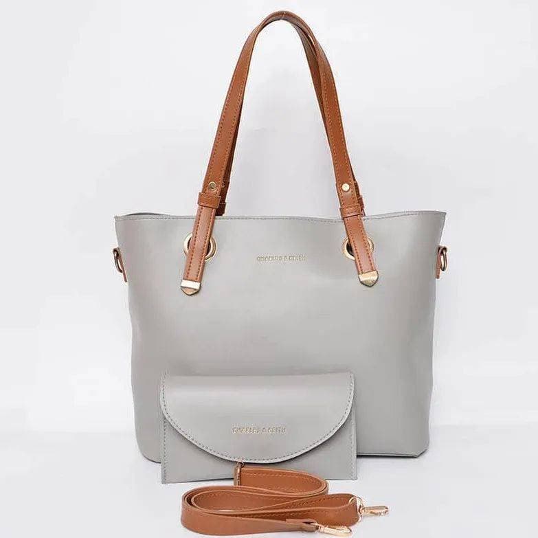 Vintage Large Tote Bag For Women - Grey