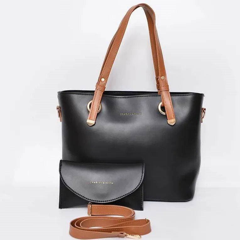 Vintage Large Tote Bag For Women - Black