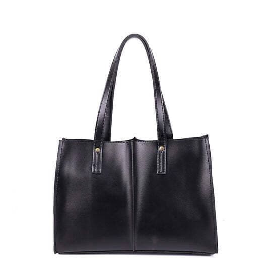 Ladies Vintage Tote Bag For Women - Black