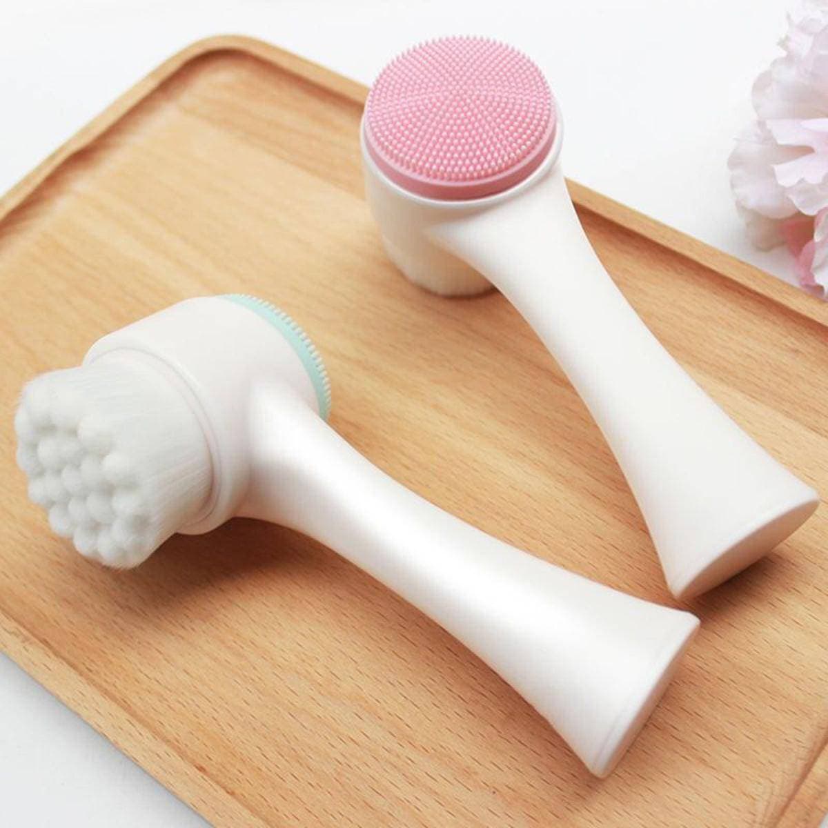Double Sided Silicone Facial Cleanser Brush