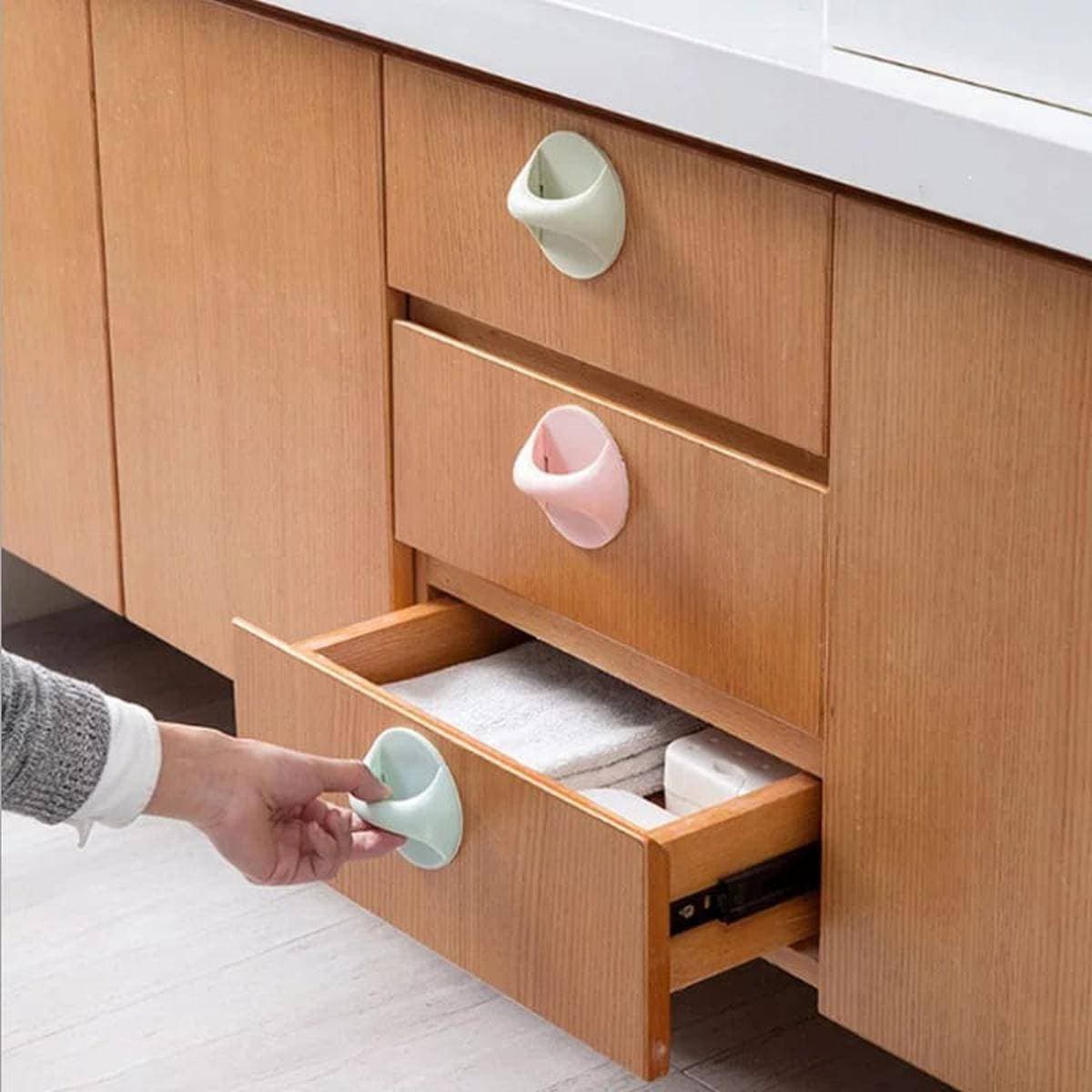 (Pack Of 5) Punch Free Silicone Cabinet & Drawer Handle
