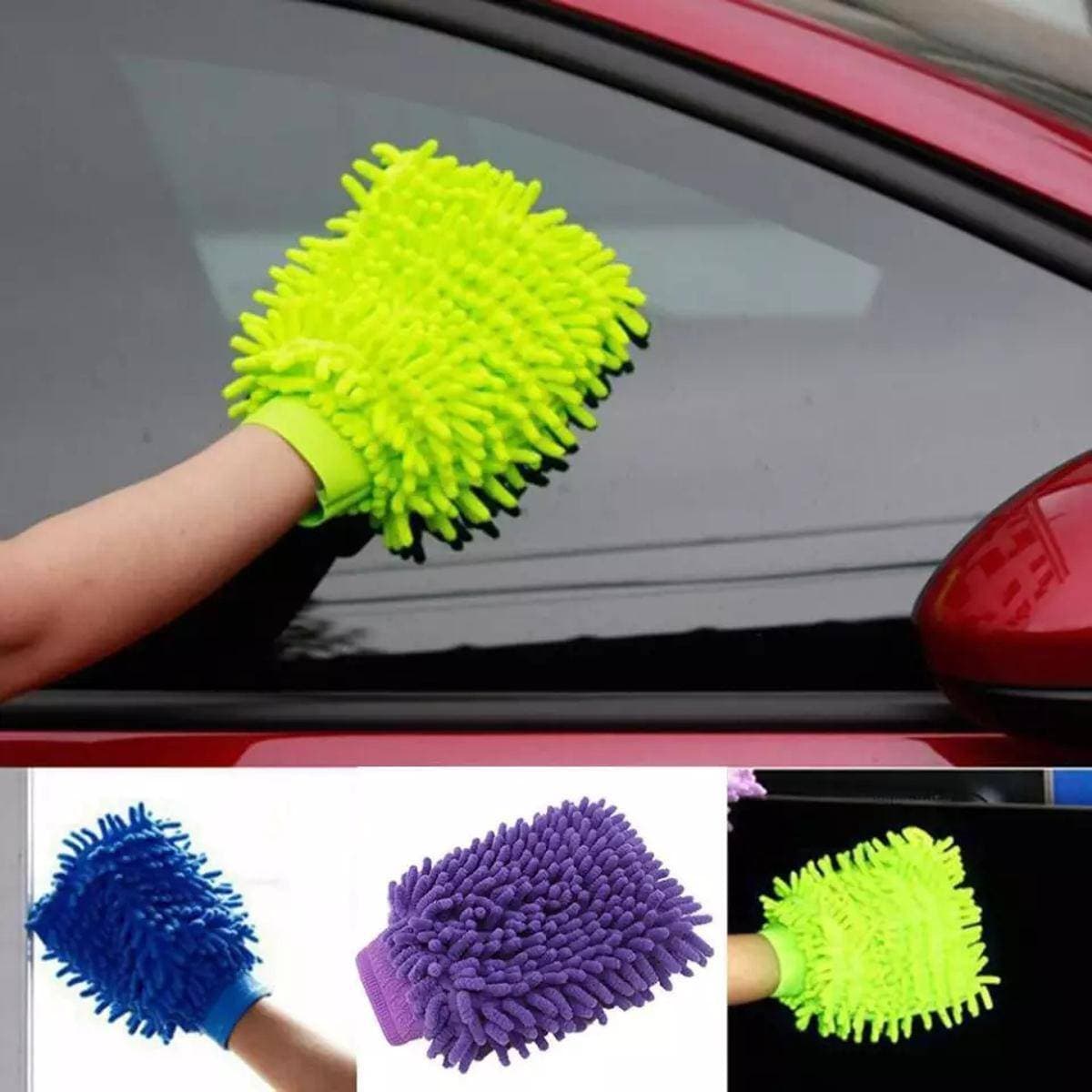 Microfibre Car Wash Mitt Hand Clean Duster Glove Glass Polish Cleaner Cloth