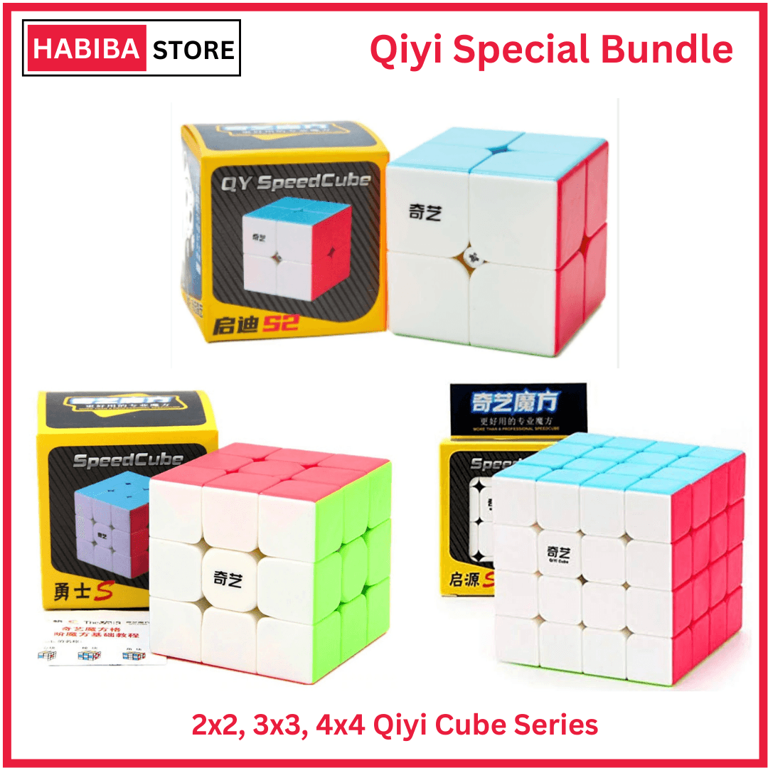 Special Bundle of 3 Qiyi Rubiks Cube Series (2x2, 3x3, 4x4) Puzzle Toy