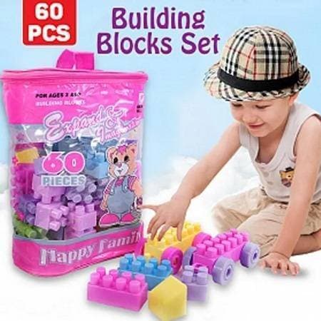 Multi Color Building Blocks Toy Set - Pack of 60 PCS