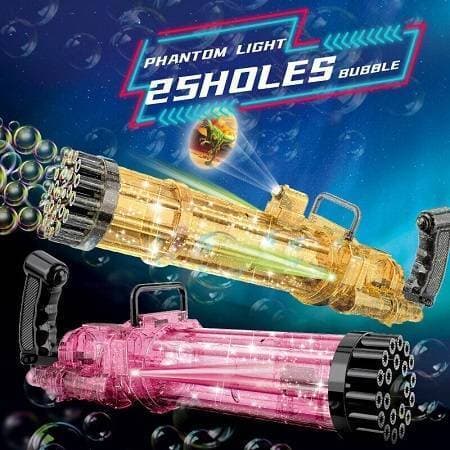 25 Holes Electric Gatling Bubble Gun Toy For Kids