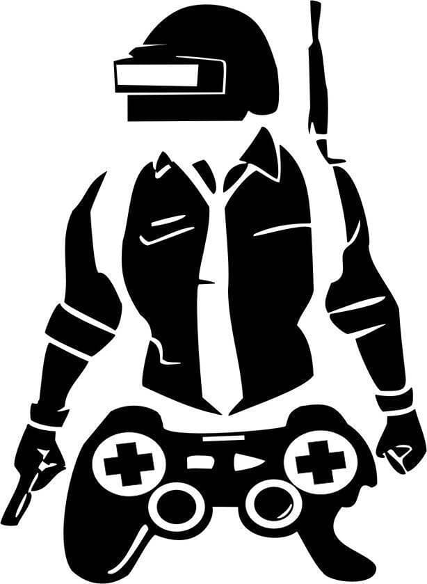 PVC Vinyl Pubg Mobile/Tablet & Bike Sticker - 1 Piece