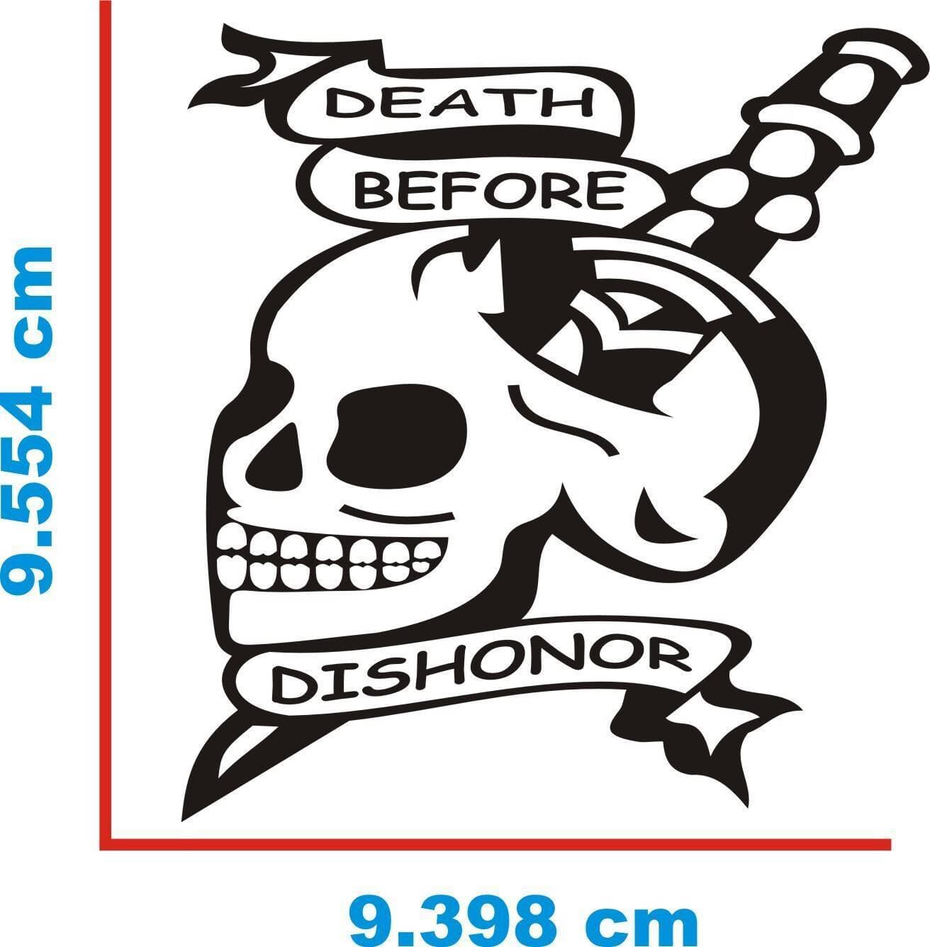 PVC Vinyl Treasure Death Car & Laptop Sticker - 1 PC