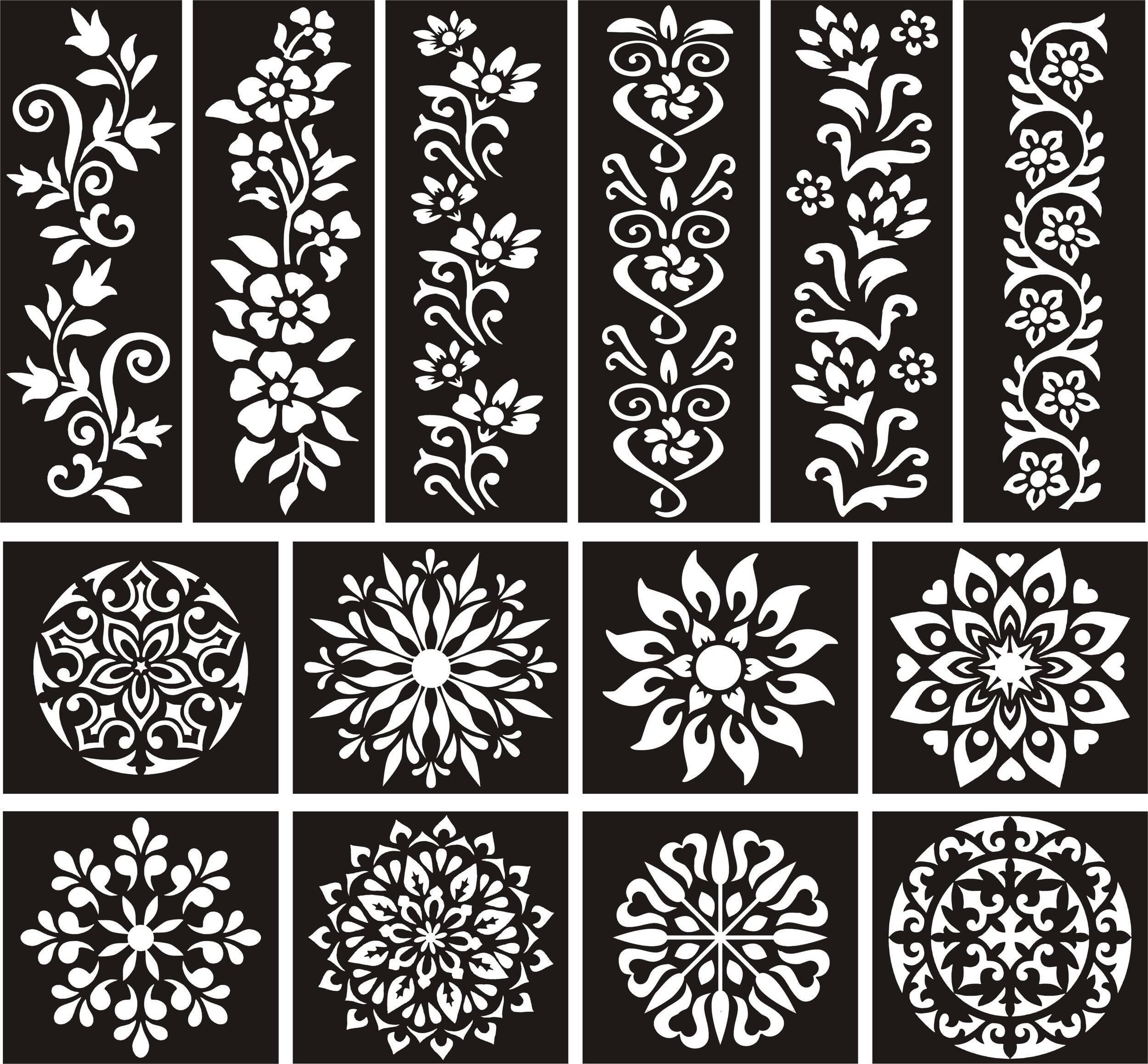 Different Designs Mehndi Sticker Sheets - 1 Set