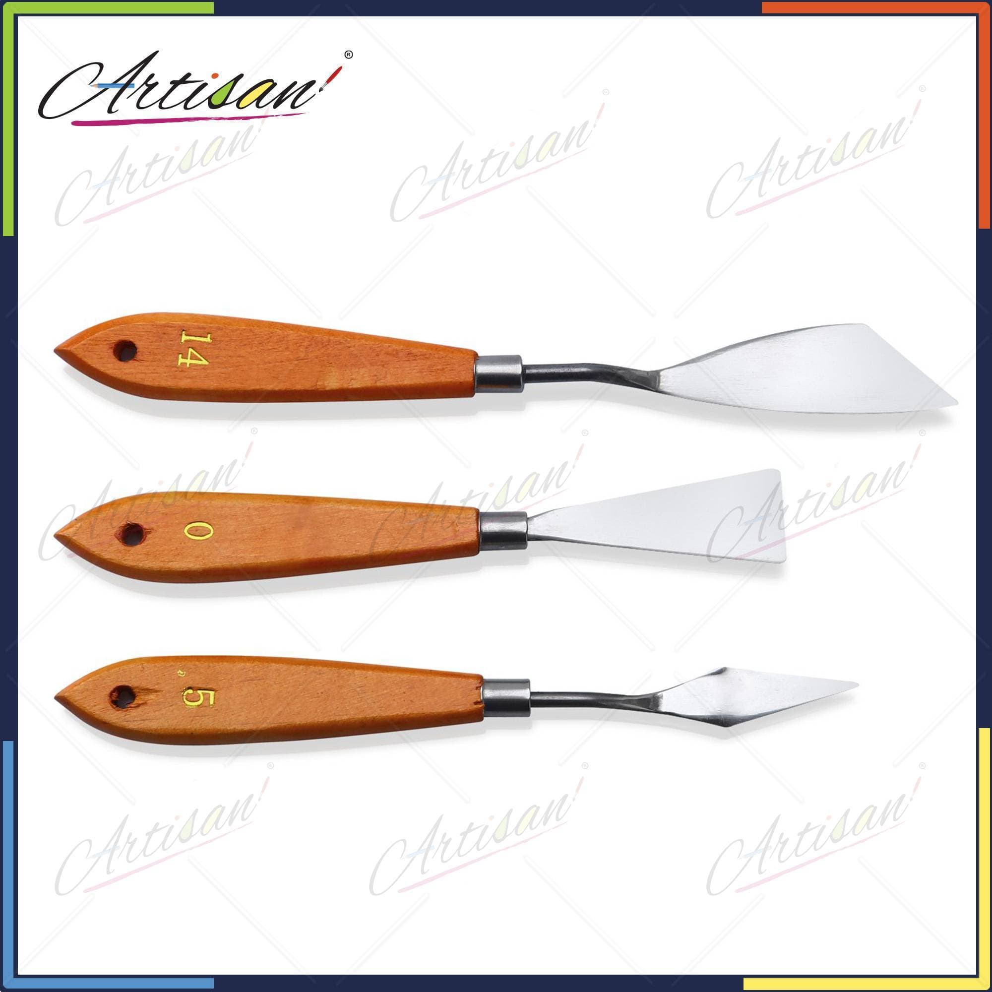 Artisan - Set of 3 PCS Of Stainless Steel Palette Knives