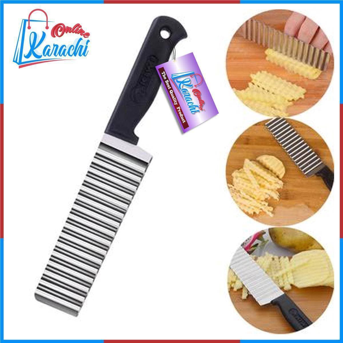 Crinkle Fries Cutter Knife