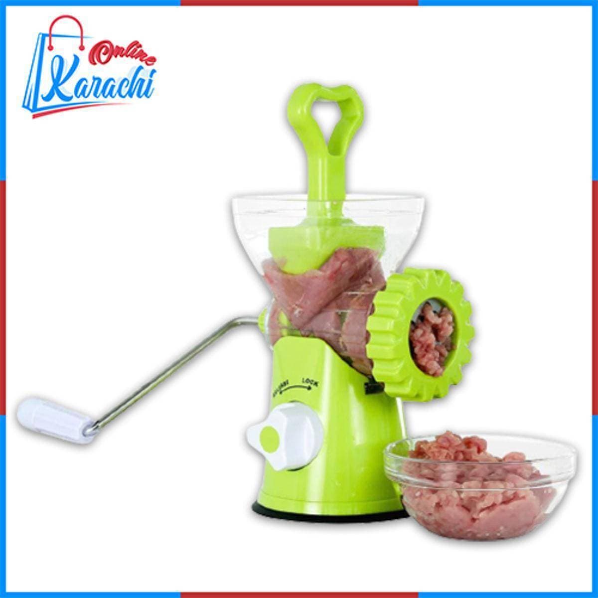 Manual Multifunctional Meat Mincer With Double Blades Non Electric