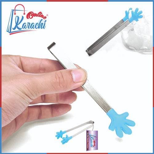 Small Palm Stainless Steel Silicone Sugar Tong Food Clip Clamp