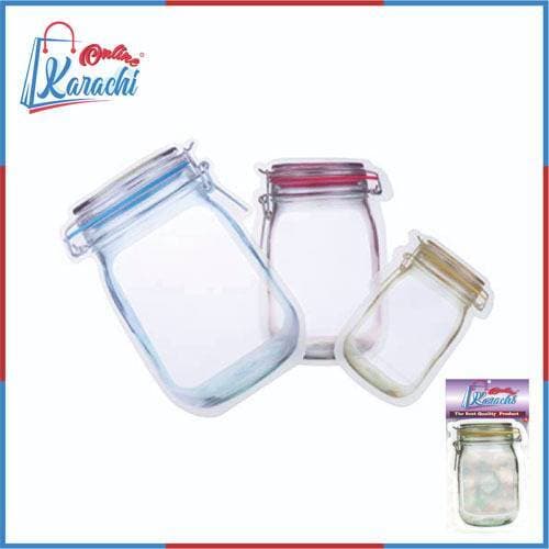 Zip Locks Clear Mason Bag Shape Zipper Bags