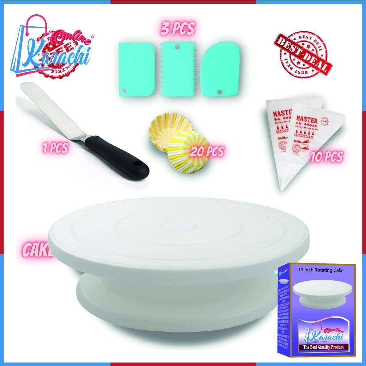 Cake Deal: 11 Inch Rotating Cake Turn Table Cake Stand