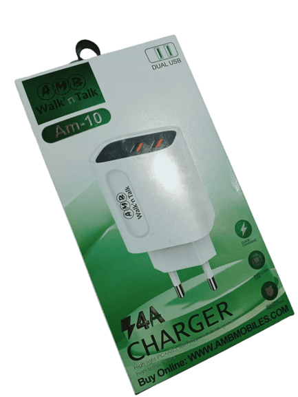 AMB AM-10 2-Ports Mobile Charger - White