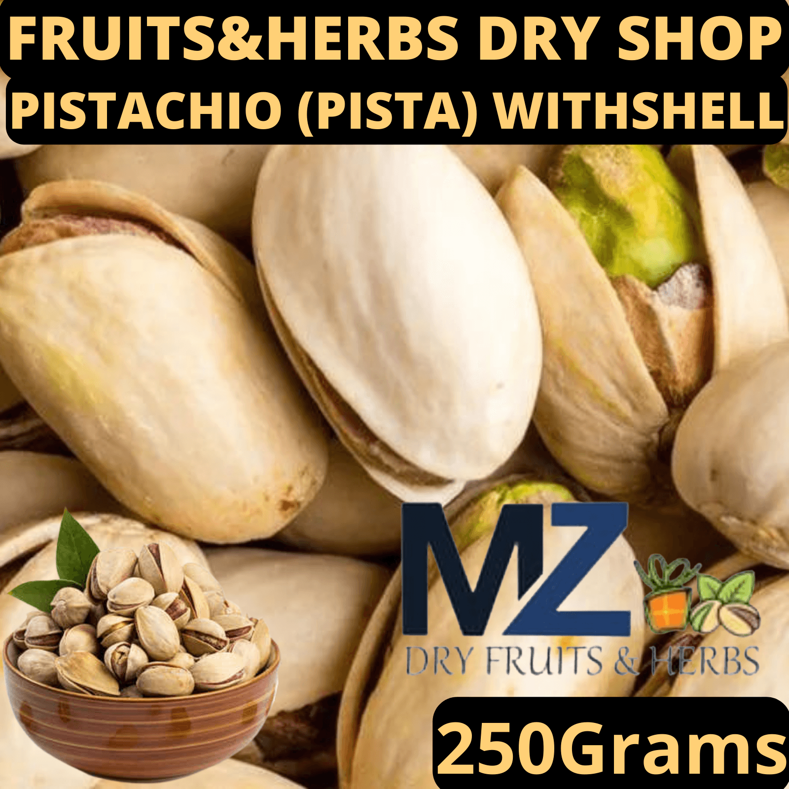 Fresh Pista Pistachio With Shell - 250 Gram