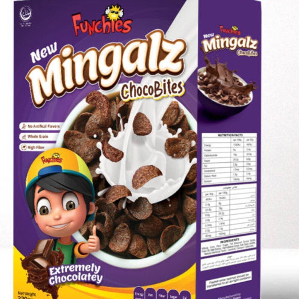 Funchies Mingalz Choco Bites Cereals Box 125g