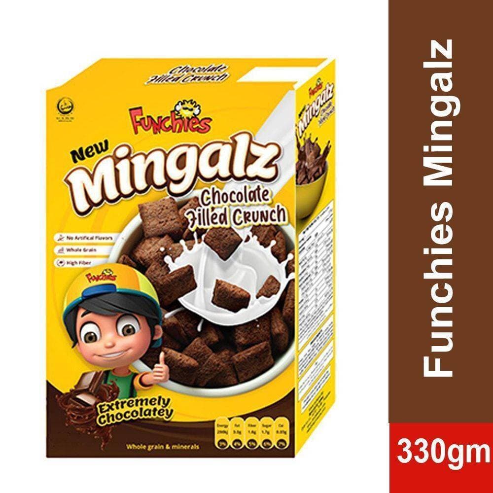Funchies Mingalz Chocolate Filled Crunch Cereals - 330g