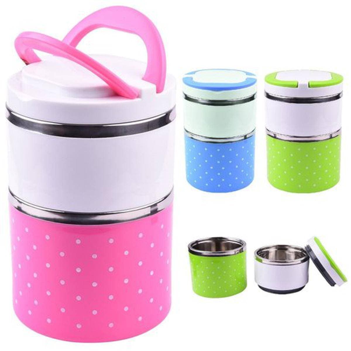 2 Layer Small Lunch Box Stainless Steel Tiffin Hot Box