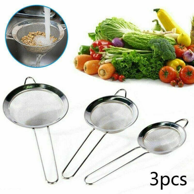 Steel Mesh Tea Strainer Set - Pack Of 3