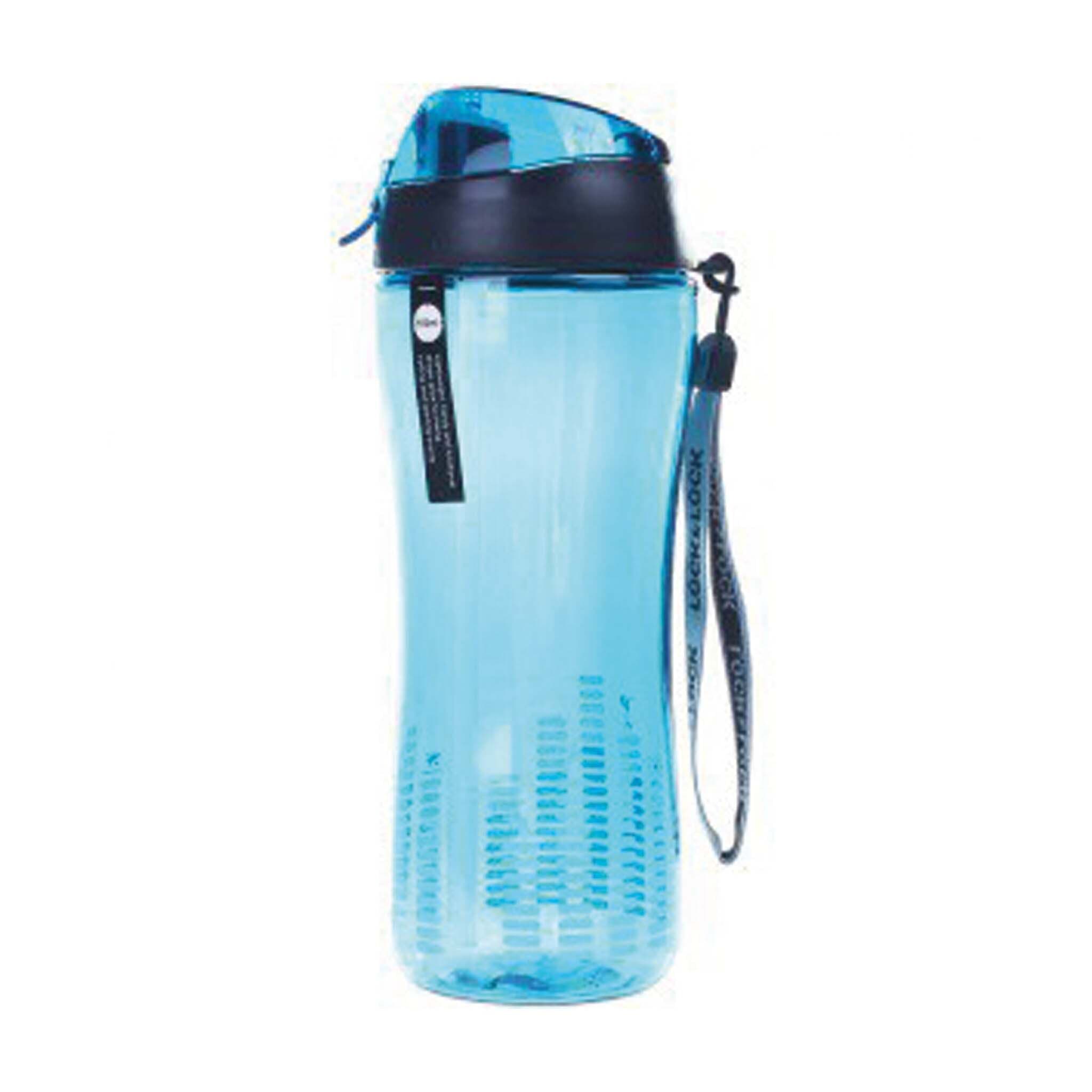 Bisfree Sports Bottle 550Ml W/Silicon Straw Blue